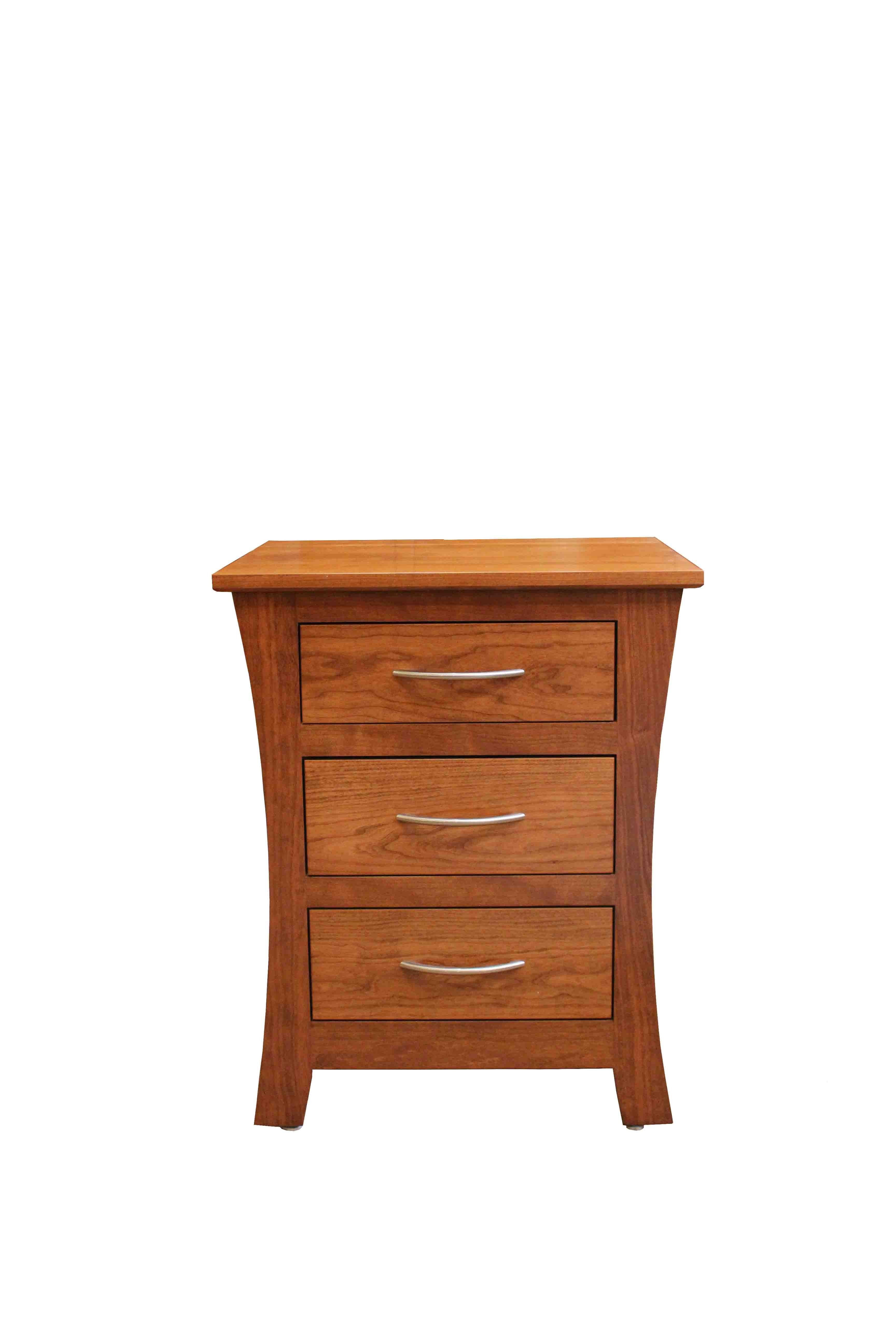 Simply Amish Bedroom Garrett Cherry 3-Drawer Nightstand Is Available In ...